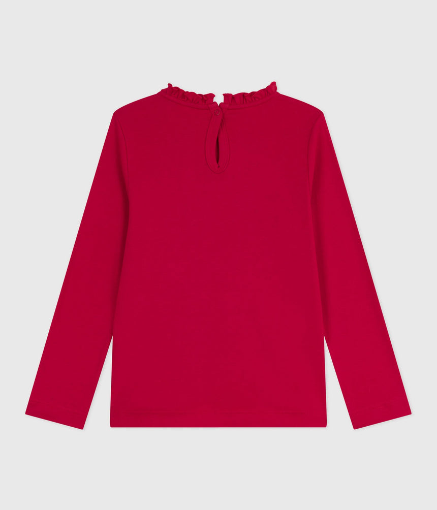 CHILDREN'S LONG-SLEEVED PLAIN COTTON T-SHIRT