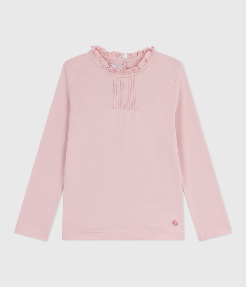 CHILDREN'S LONG-SLEEVED PLAIN COTTON T-SHIRT