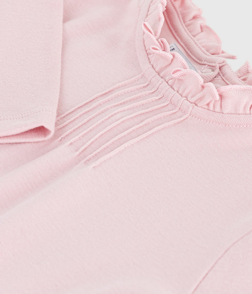 CHILDREN'S LONG-SLEEVED PLAIN COTTON T-SHIRT