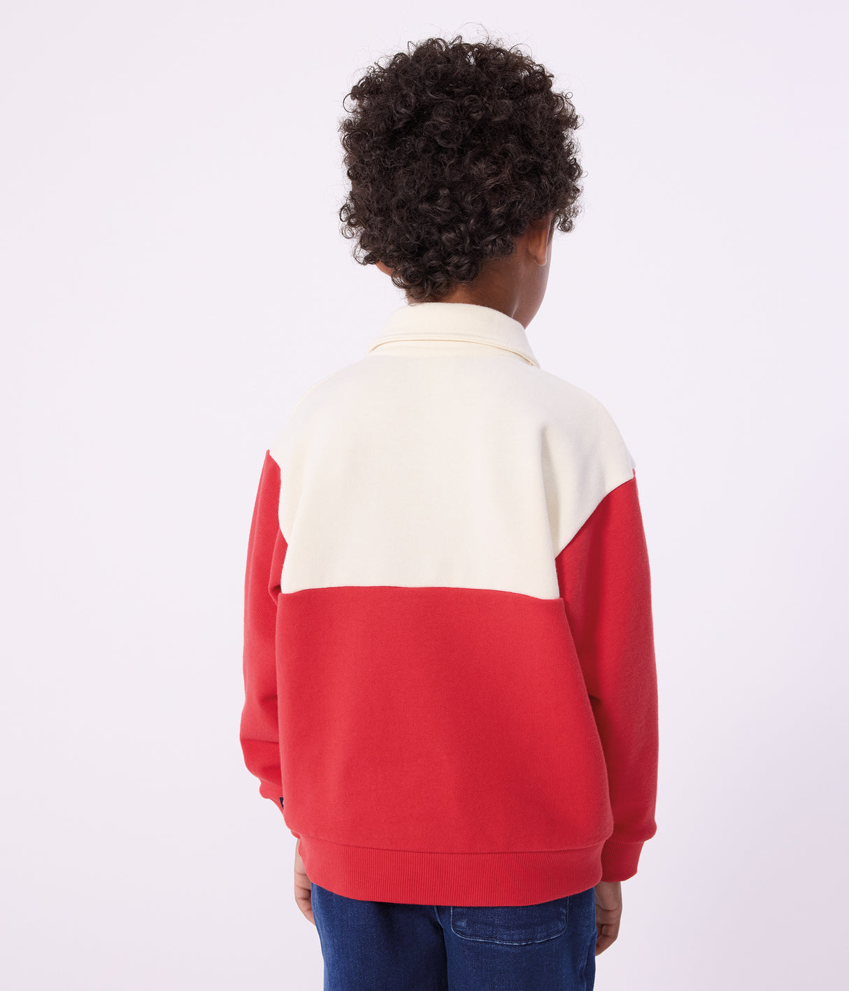 CHILDREN'S POLO-STYLE COTTON SWEATSHIRT