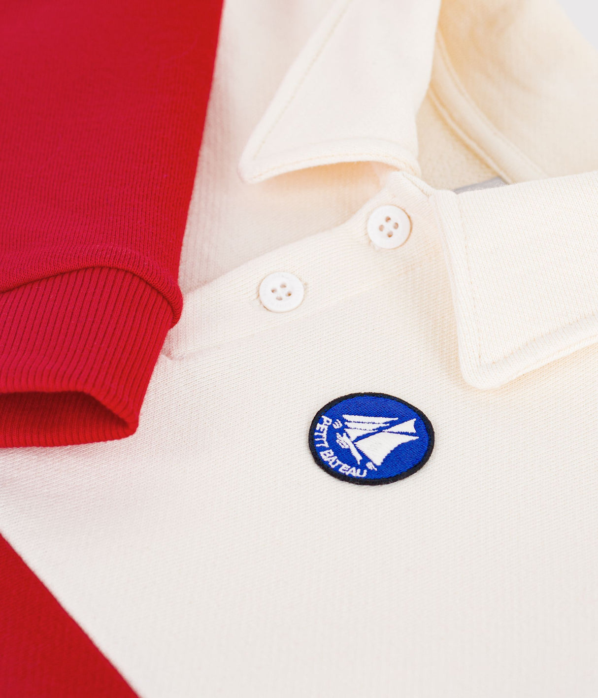 CHILDREN'S POLO-STYLE COTTON SWEATSHIRT