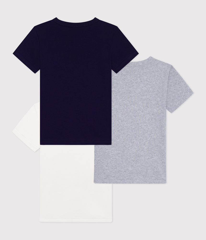 PACK OF CHILDREN'S SHORT-SLEEVED PLAIN COTTON T-SHIRTS