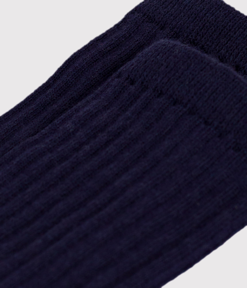 CHILDREN'S WOOL AND COTTON LONG SOCKS