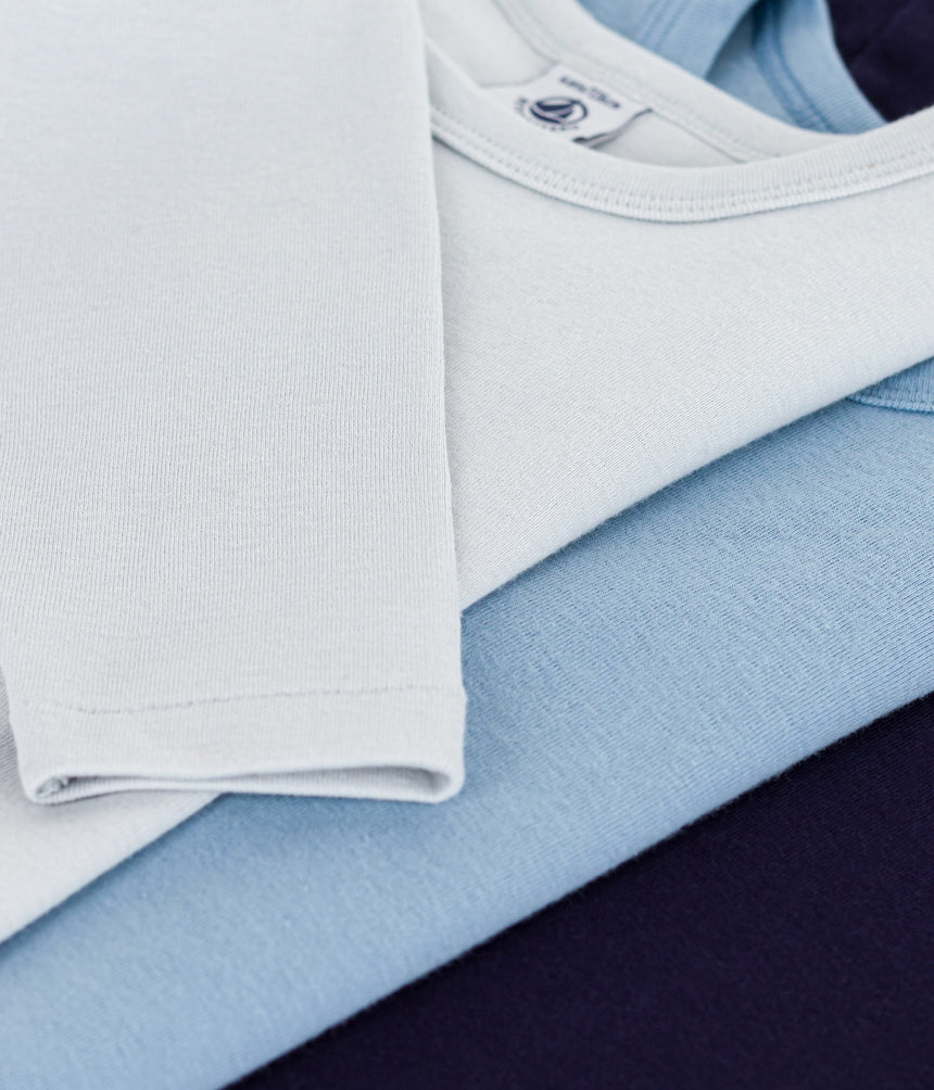 PACK OF CHILDRENS LONG-SLEEVED PLAIN T-SHIRTS