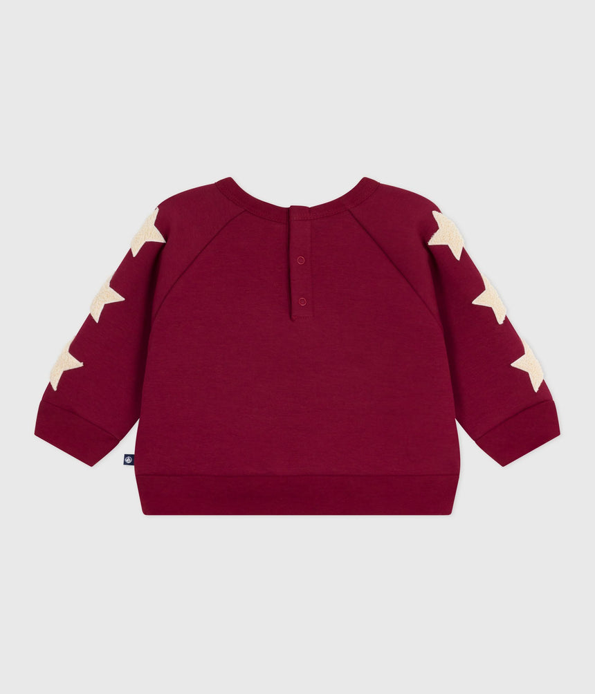 BABIES' SOFT WARM STAR-PATTERNED COTTON SWEATSHIRT