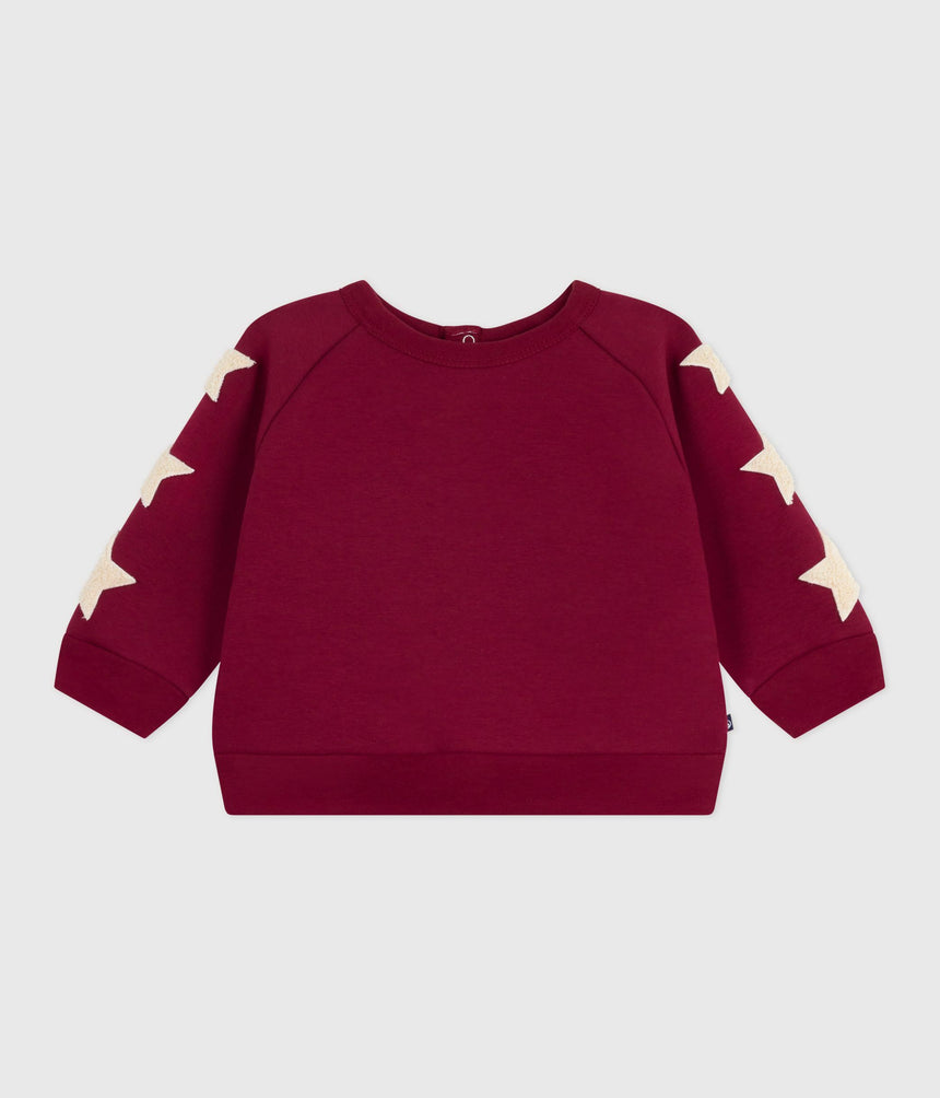 BABIES' SOFT WARM STAR-PATTERNED COTTON SWEATSHIRT