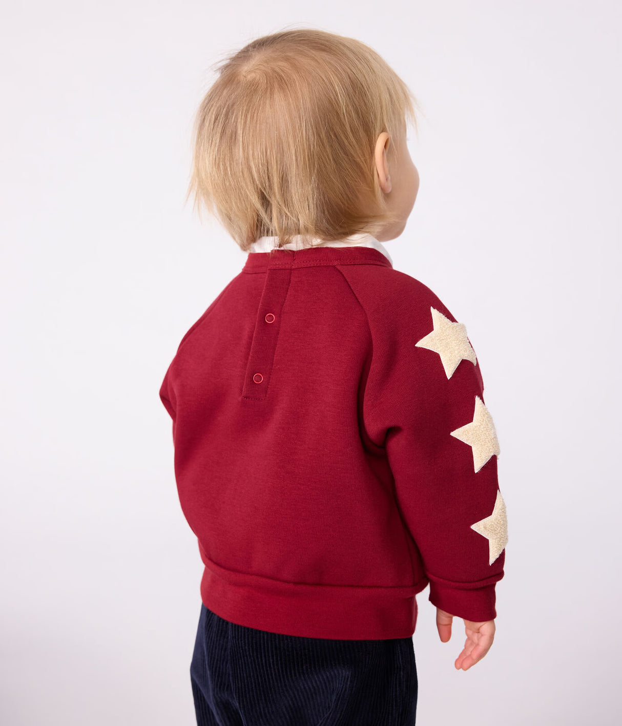 BABIES' SOFT WARM STAR-PATTERNED COTTON SWEATSHIRT
