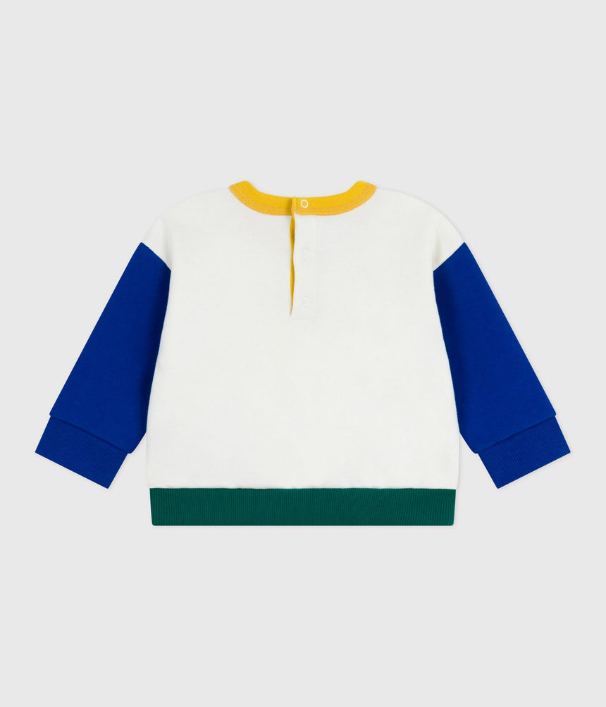 BABIES' COLOURBLOCK COTTON SWEATSHIRT