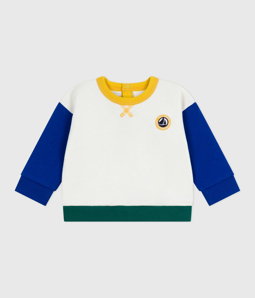 BABIES' COLOURBLOCK COTTON SWEATSHIRT