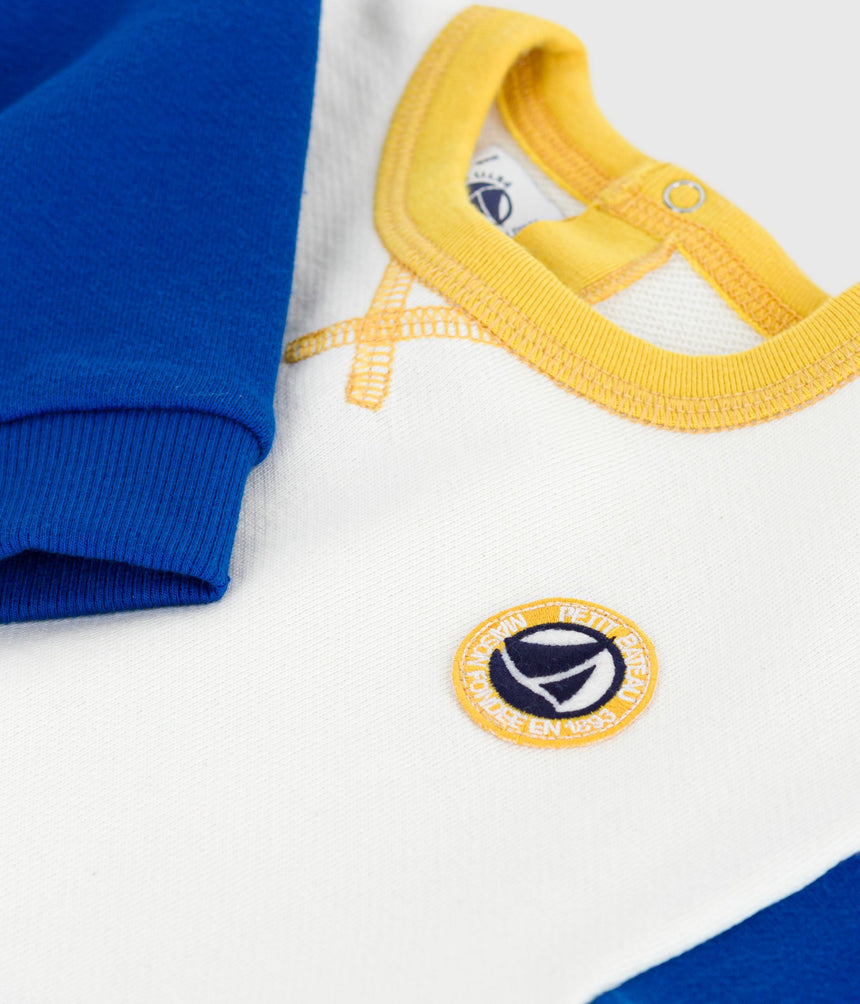 BABIES' COLOURBLOCK COTTON SWEATSHIRT