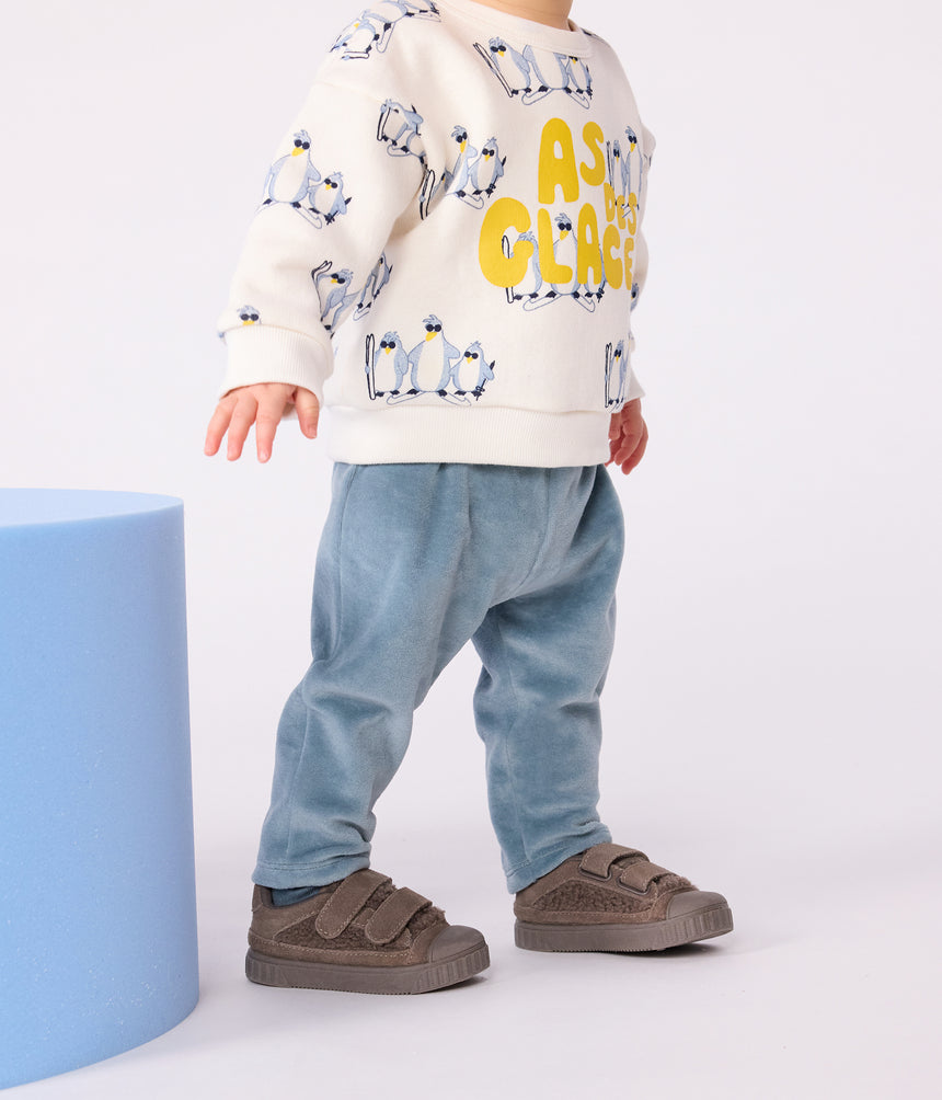 BABIES' PENGUIN-PRINT COTTON SWEATSHIRT