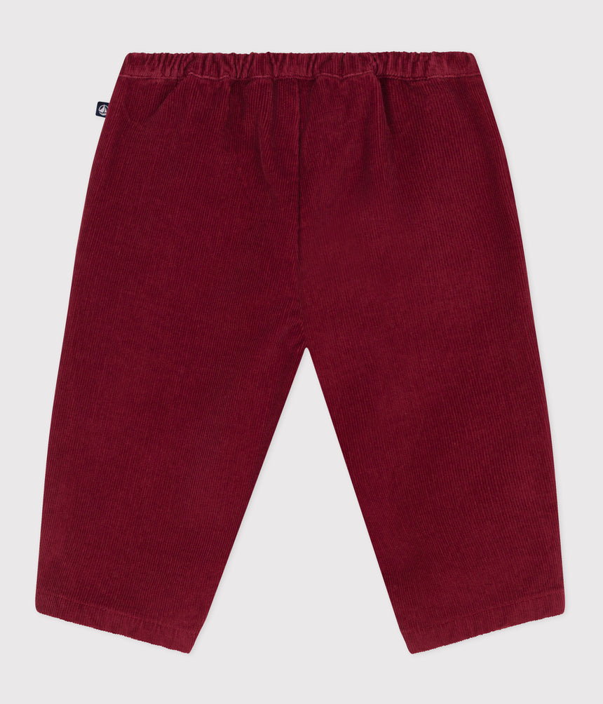 BABIES' PLAIN CORDUROY TROUSERS