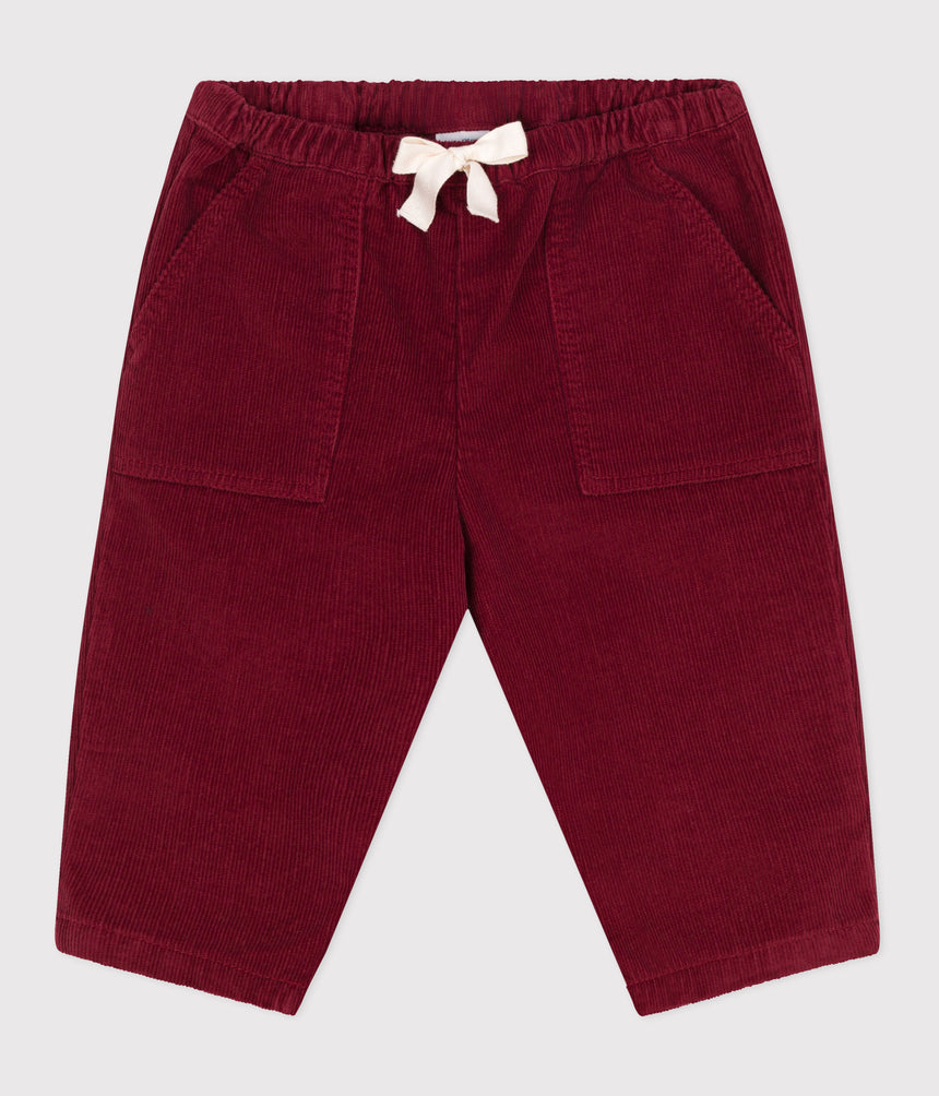BABIES' PLAIN CORDUROY TROUSERS