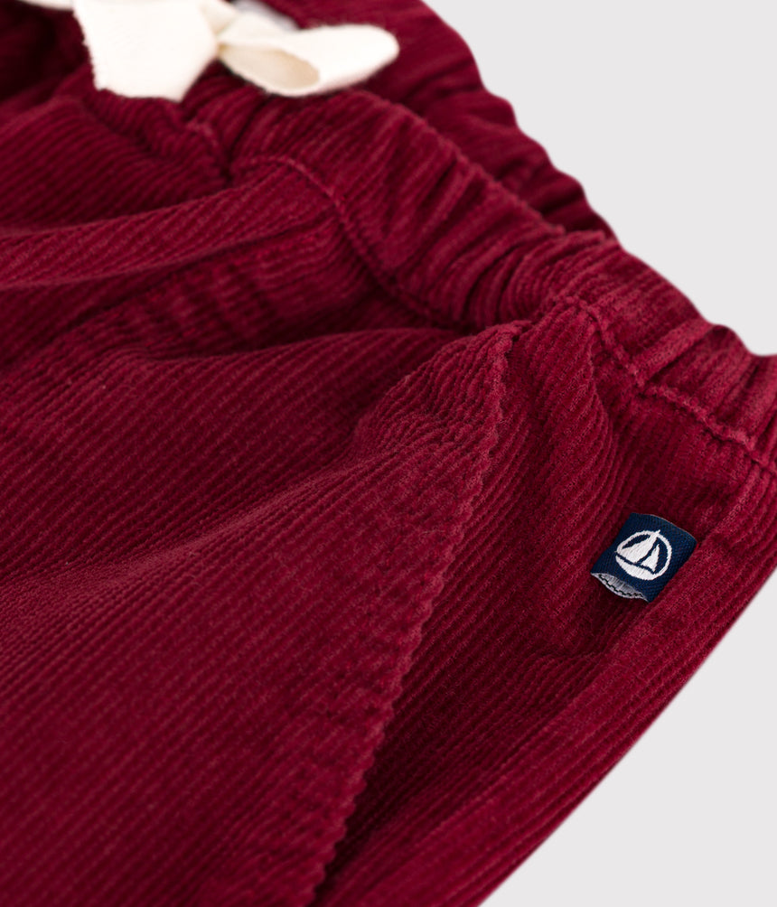 BABIES' PLAIN CORDUROY TROUSERS