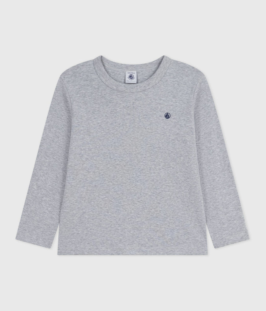 CHILDERNS LONG-SLEEVED PLAIN COTTON T-SHIRT