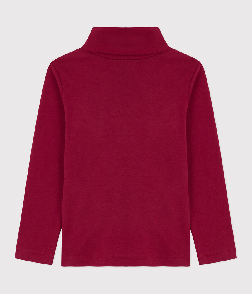 CHILDREN'S PLAIN COTTON ROLLNECK TOP