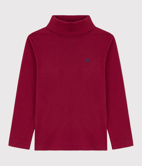 CHILDREN'S PLAIN COTTON ROLLNECK TOP