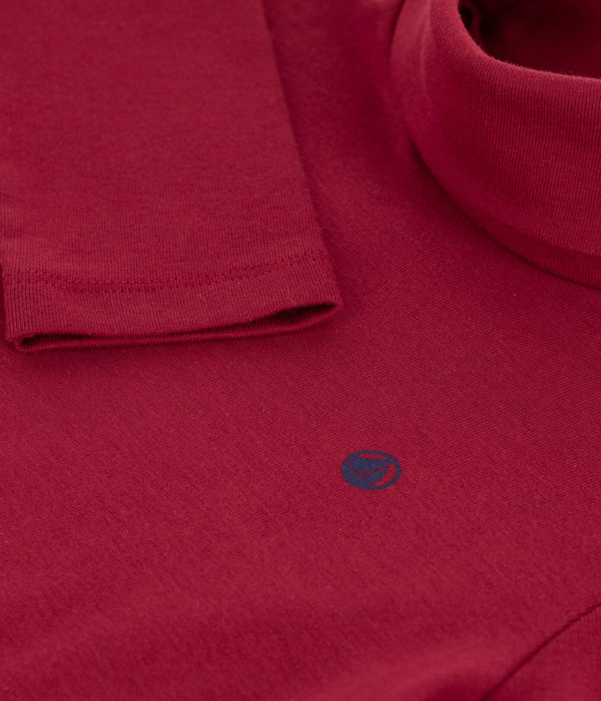 CHILDREN'S PLAIN COTTON ROLLNECK TOP