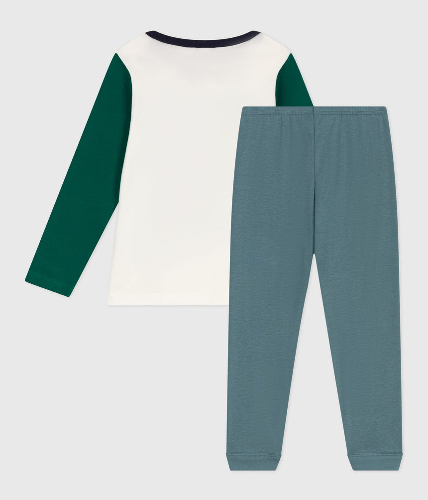 CHILDREN'S TWO-COLOUR COTTON PYJAMAS