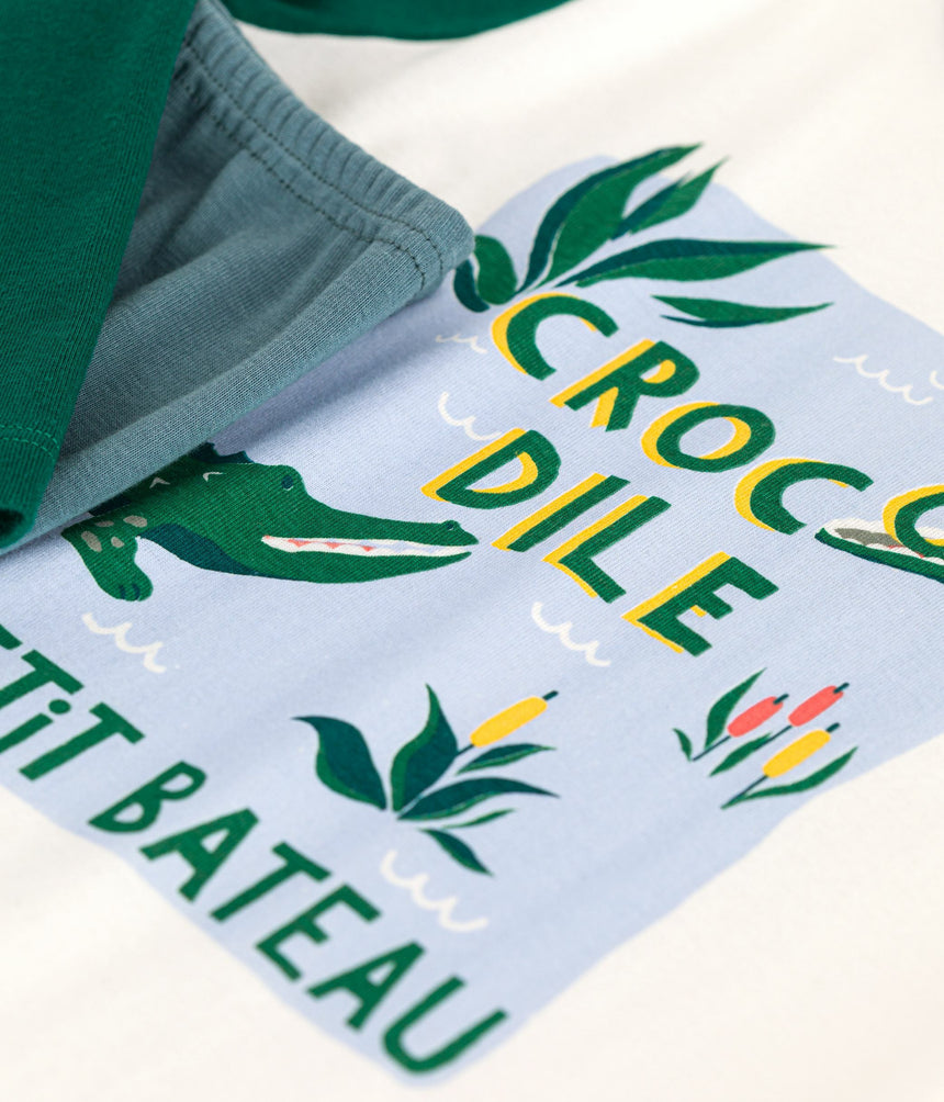 CHILDREN'S TWO-COLOUR COTTON PYJAMAS