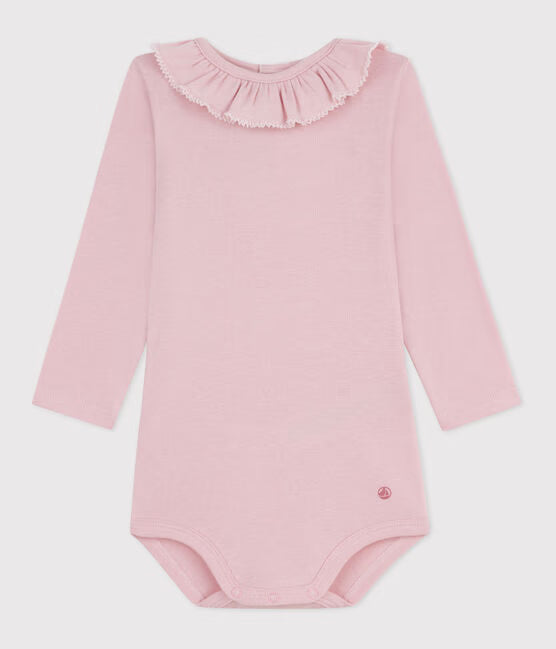 BABIES PLAIN COTTON BODY WITH A COLLAR