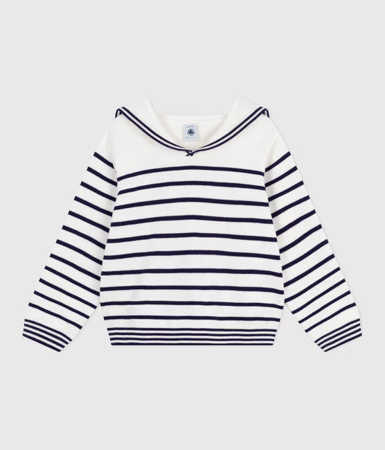 CHILDREN'S STRIPY COTTON SAILOR JUMPER