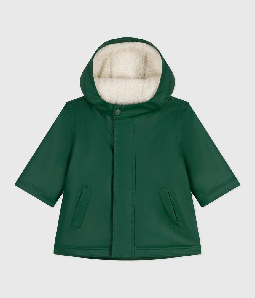 BABIES WARM SHERPA-LINED RAINCOAT