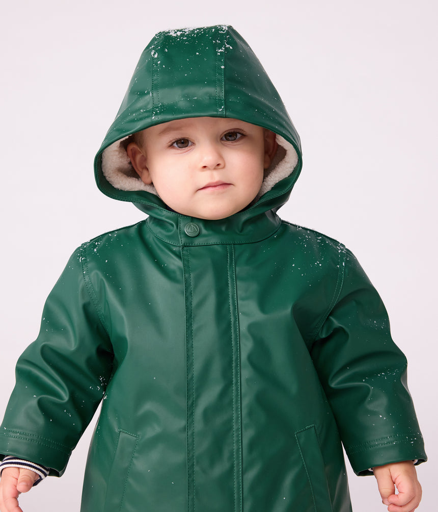 BABIES WARM SHERPA-LINED RAINCOAT
