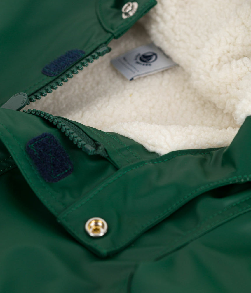 BABIES WARM SHERPA-LINED RAINCOAT