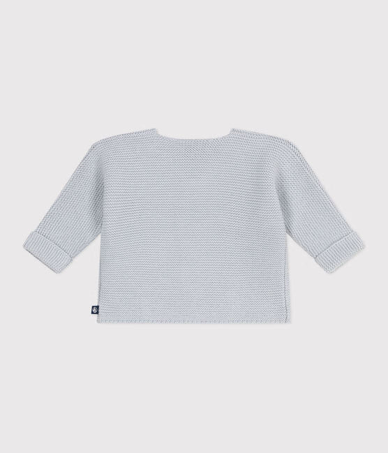 BABIES MOSS STITCH COTTON CARDIGAN