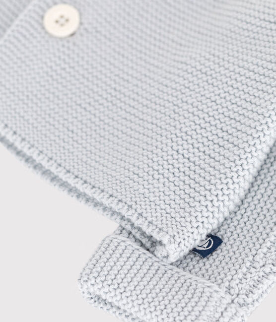 BABIES MOSS STITCH COTTON CARDIGAN