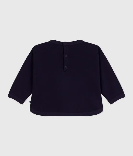 BABIES ELEPHANT PATTERNED COTTON SWEATSHIRT