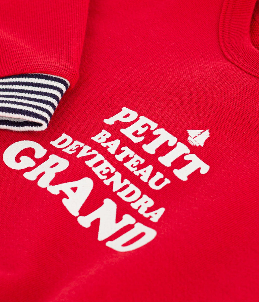 BABIES' PATTERNED COTTON SWEATSHIRT