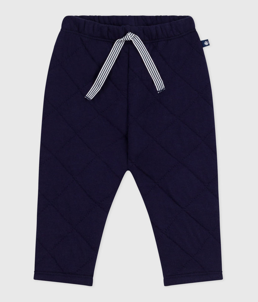 BABIES' PLAIN THICK COTTON TROUSERS