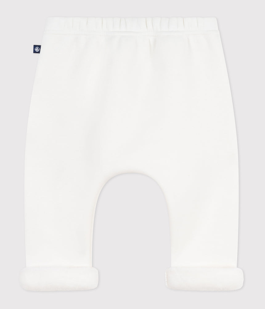 BABIES' SOFT, WARM PLAIN COTTON TROUSERS