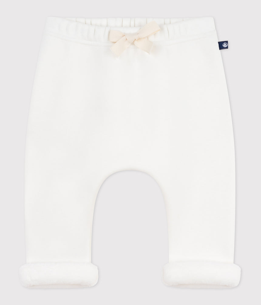 BABIES' SOFT, WARM PLAIN COTTON TROUSERS