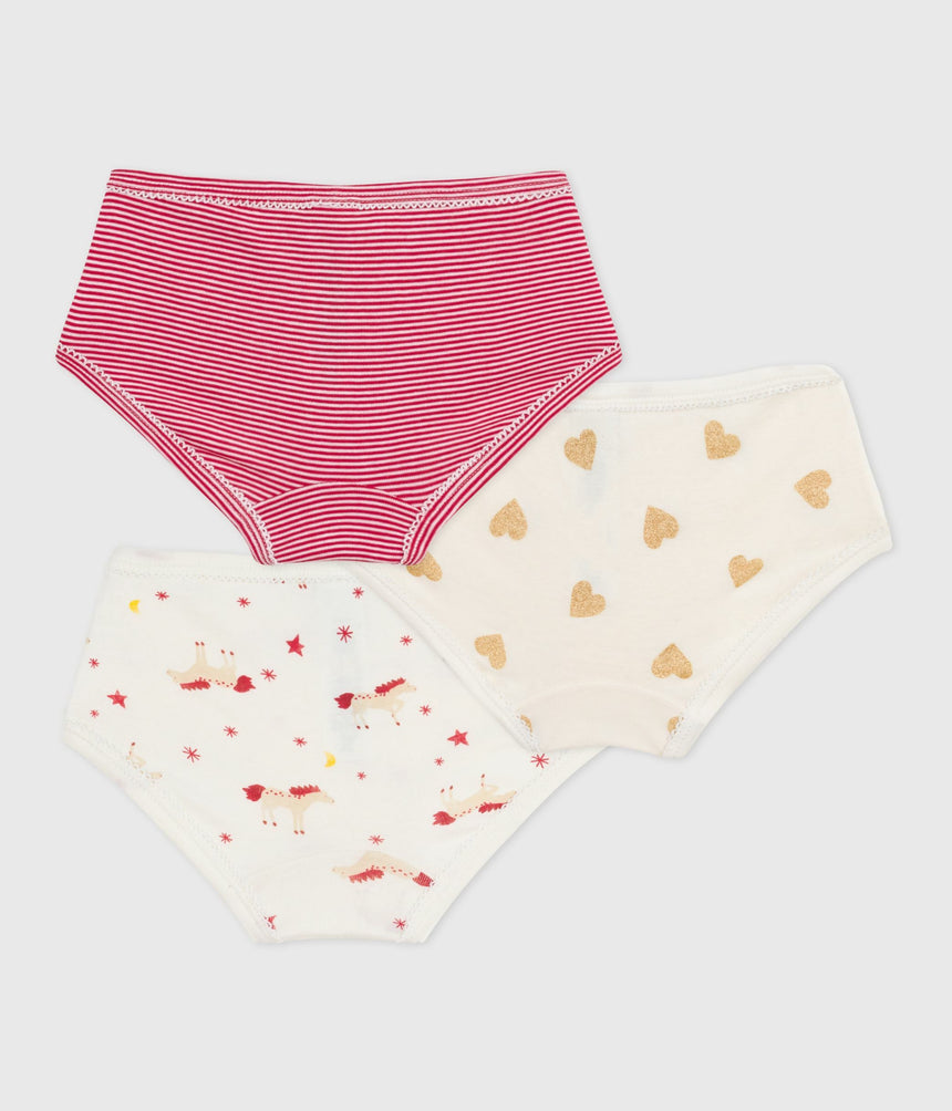 PACK OF CHILDRENS HIGH-WAISTED PRINTED COTTON PANTS