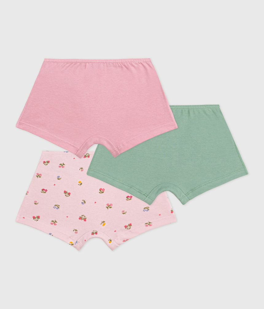 PACK OF FLORAL-PRINT COTTON SHORTIES FOR CHILDREN