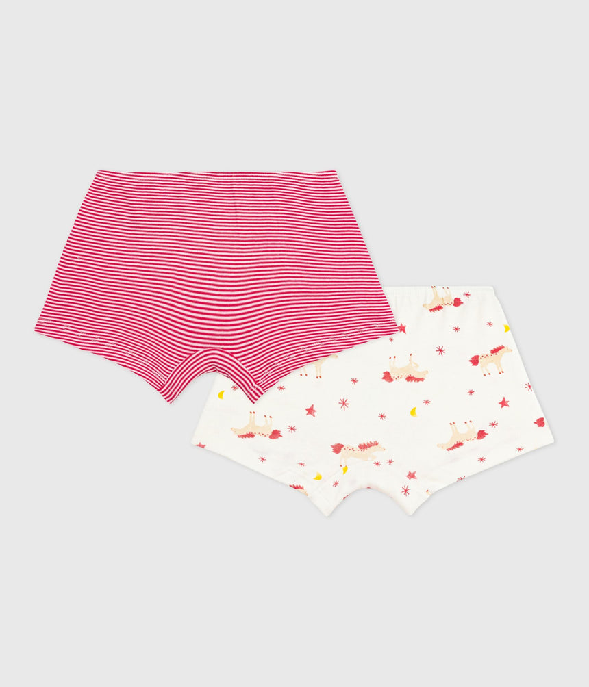 PACK OF HORSE-PRINT COTTON SHORTIES FOR CHILDREN