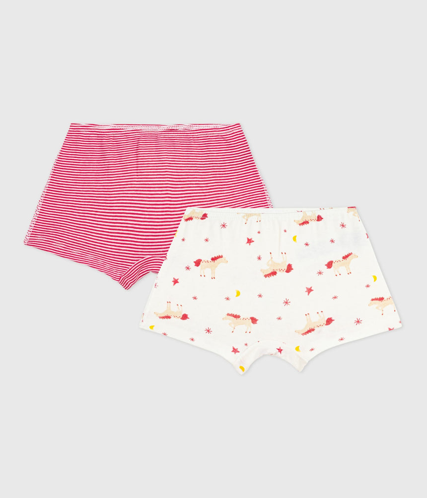 PACK OF HORSE-PRINT COTTON SHORTIES FOR CHILDREN