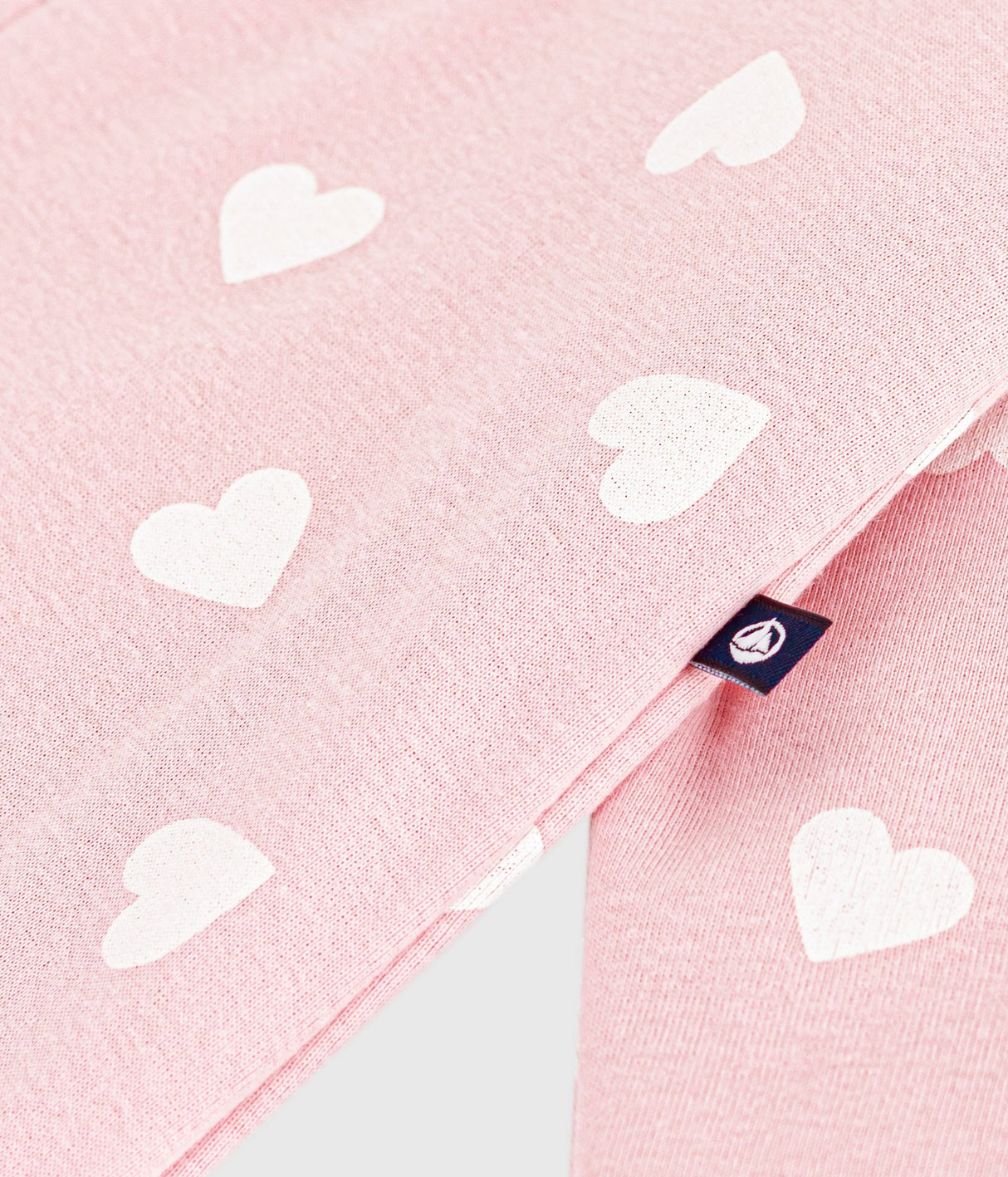 BABIES PADDED HEART-PRINT COTTON PLAYSUIT