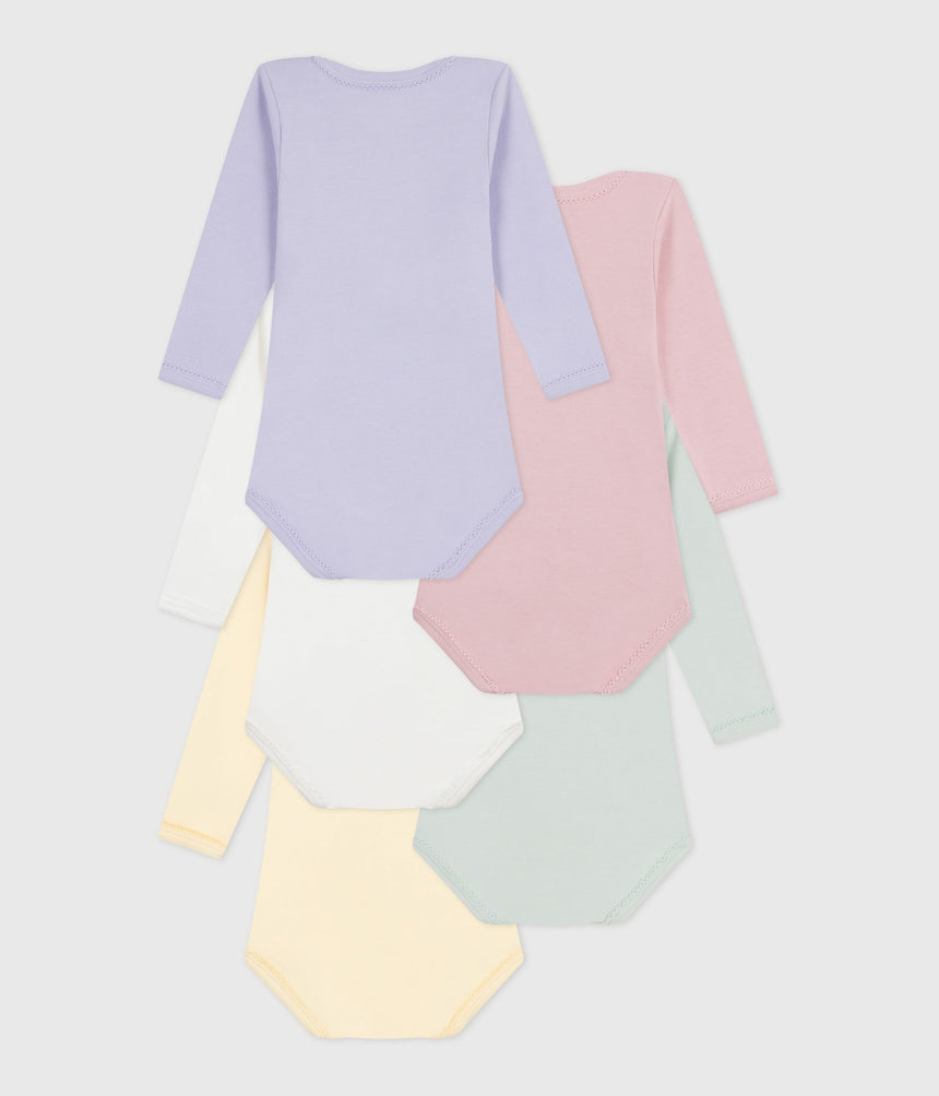 PACK OF LONG-SLEEVED DAYS OF THE WEEK COTTON BODIES FOR BABIES