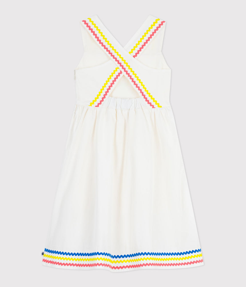 CHILDREN'S LONG COTTON DRESS WITH STRAPS