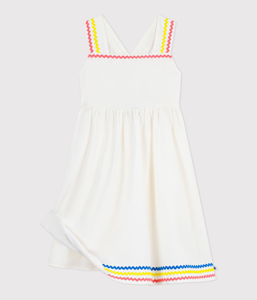 CHILDREN'S LONG COTTON DRESS WITH STRAPS