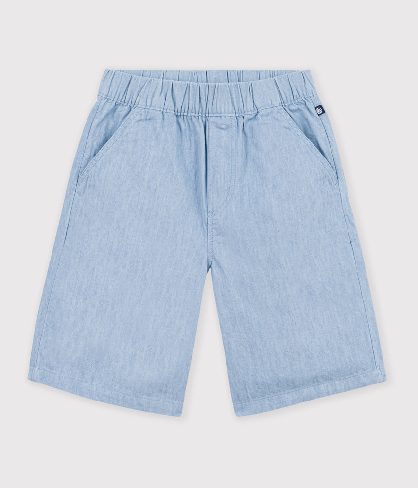 CHILDREN'S BERMUDA SHORTS IN PLAIN COTTON