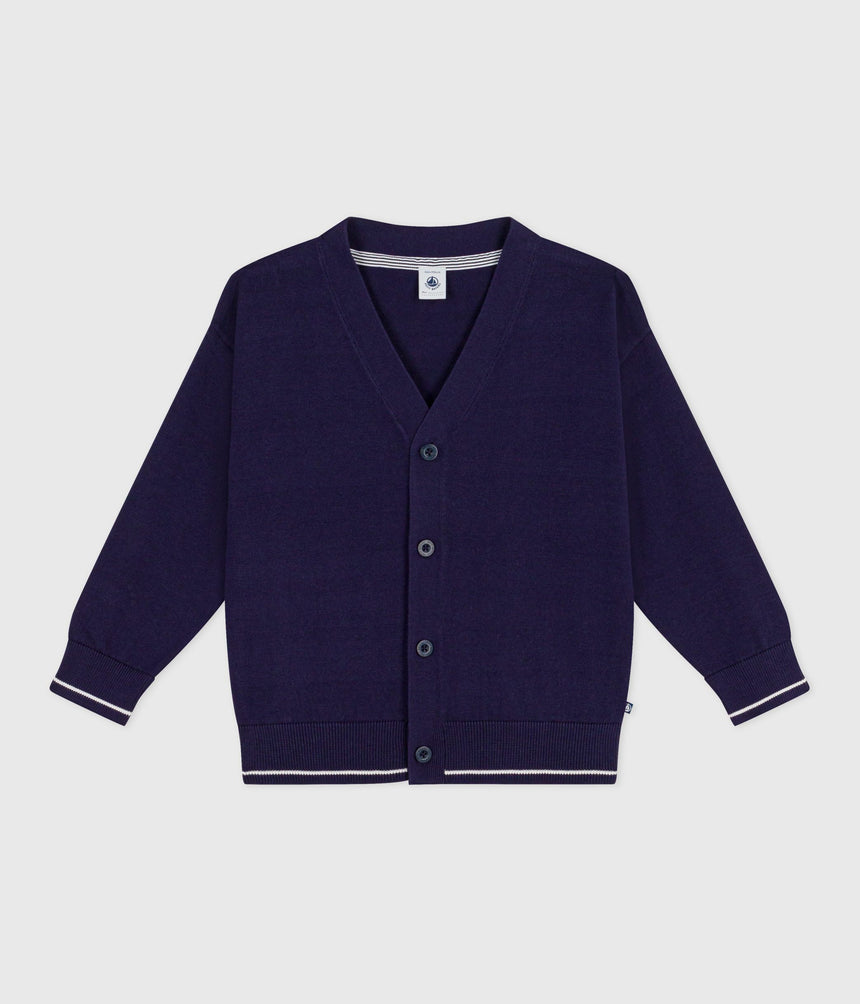 CHILDREN'S PLAIN COTTON CARDIGAN