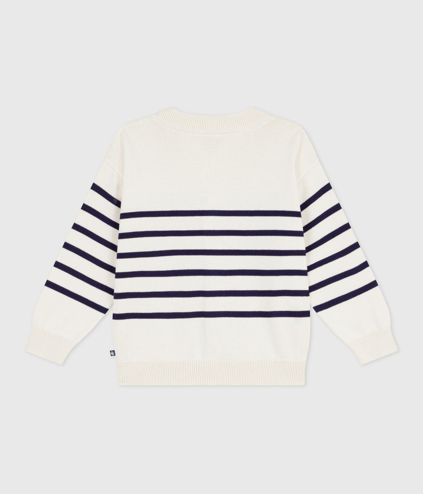 CHILDREN'S STRIPY COTTON CARDIGAN