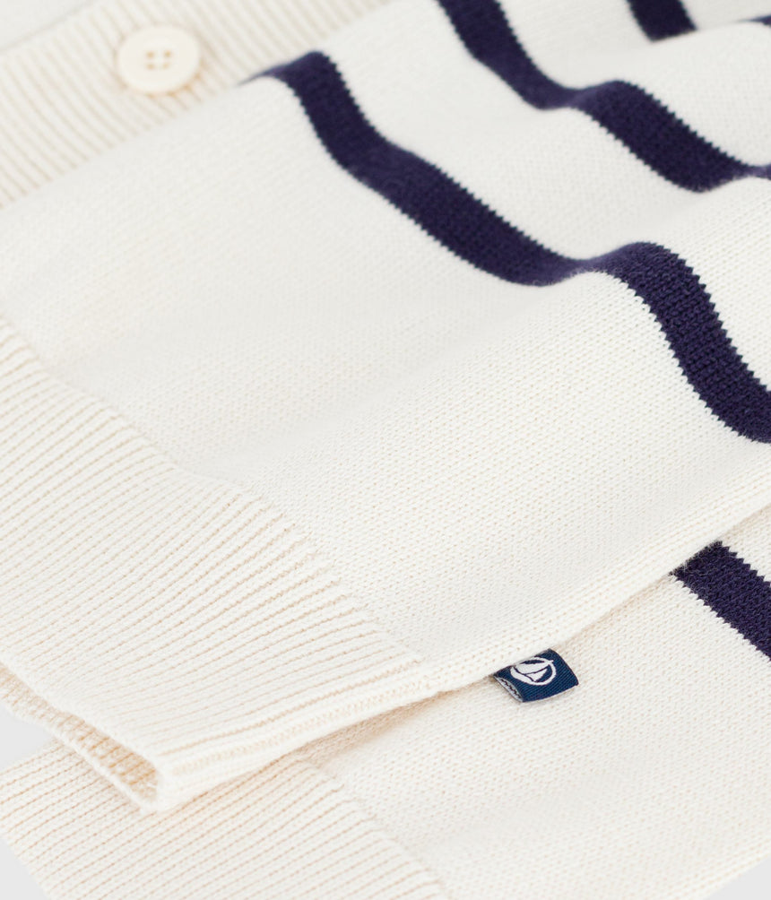 CHILDREN'S STRIPY COTTON CARDIGAN