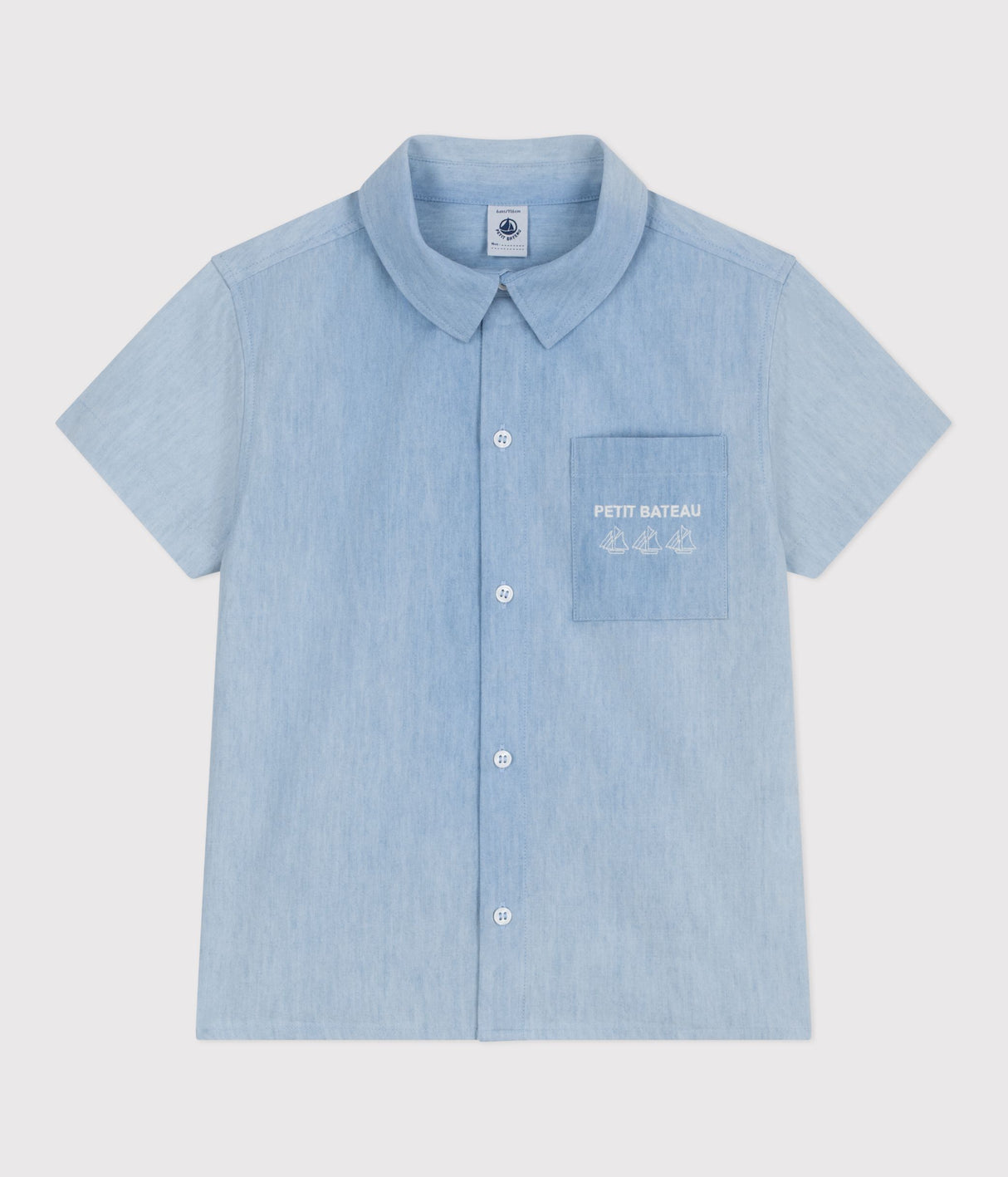 CHILDREN'S SHORT-SLEEVED COTTON SHIRT