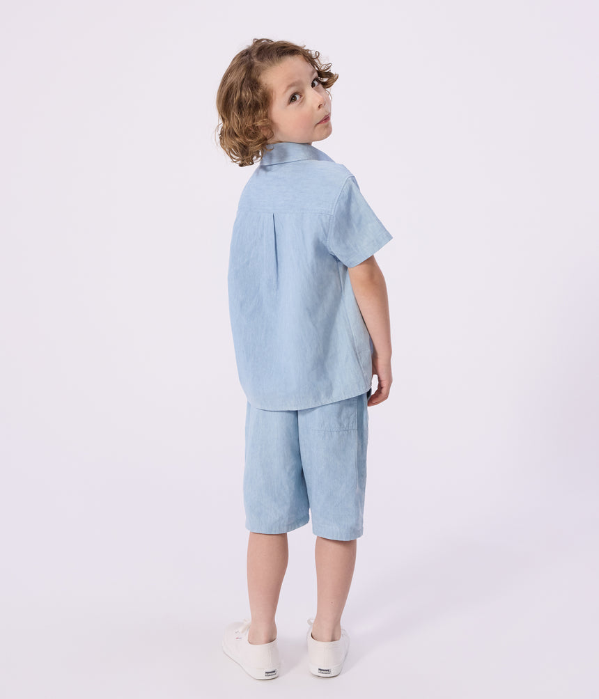 CHILDREN'S SHORT-SLEEVED COTTON SHIRT